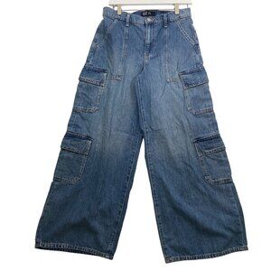 GAP Baggy super wide double cargo jeans women’s 4 27R skater street style trendy